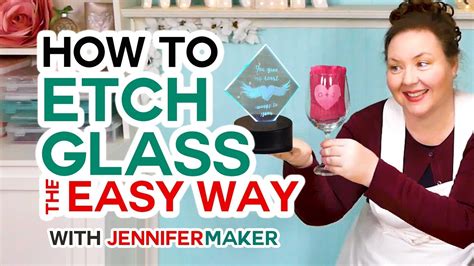 How To Etch Glass The Easy Way Armour Etch And Vinyl Decals Youtube