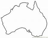 Australia Australien Australii Kolorowanki Wydruku Kolorowanka Ausmalbilder Landkarte sketch template