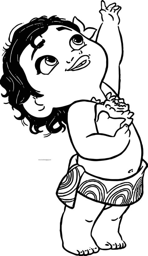 moana coloring pages  toddlers thekidsworksheet