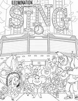 Sing Coloring Pages Movie Printable Characters Kids Dibujos Para Colorear Disney Film Singing Book Print Canta Sheets Bestcoloringpagesforkids Color Disegni sketch template