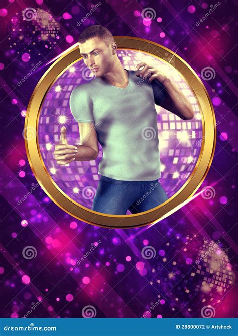 dancing guy  disco ball stock illustration illustration  exercise