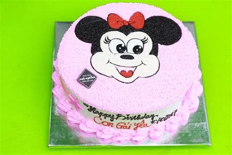 Bánh Kem Sinh Nhật Vẽ Hình Chuột Mickey Dễ Thương Bé Trai