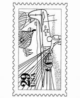 Coloring Stamp Pages Stamps Postage Events Landing Sheets Activity Special Postal Usage Authorized Service sketch template