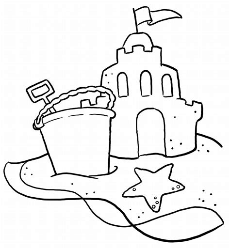 beach items coloring pages  getdrawings