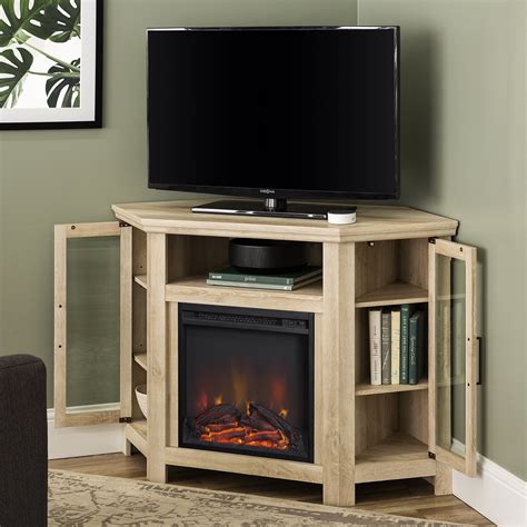 corner fireplace tv stand   decorate  small living room