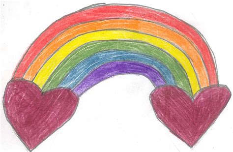 rainbow drawings clipart