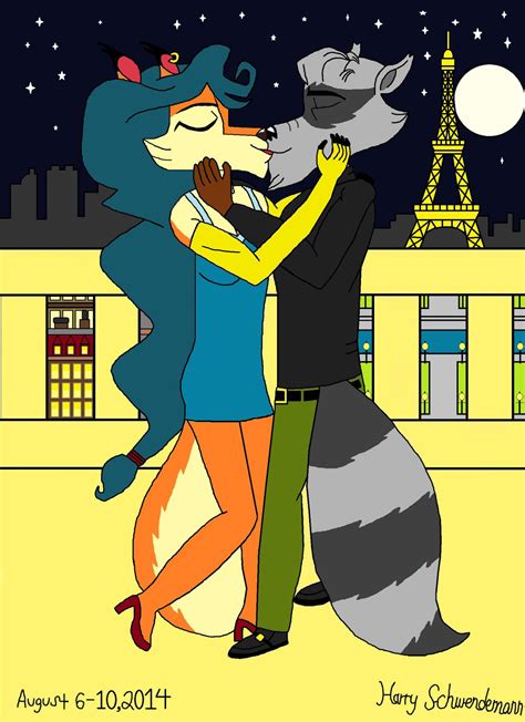 my favorite couple sly cooper and carmelita fox by oliverred on deviantart