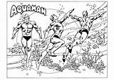 Aquaman Coloring Pages Kids Printable Justcolor Children sketch template