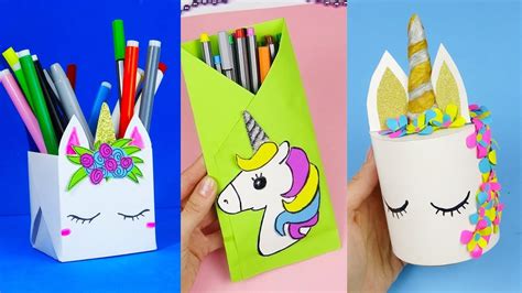 diy unicorn school supplies unicorn crafts youtube