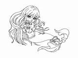 Mermaid Melody Coloring Deviantart Jadedragonne Pages Lineart Rina sketch template