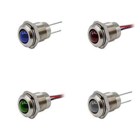 led panel mount indicator red   wire leads ip vcc