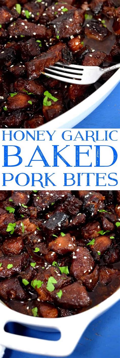 honey garlic baked pork bites lord byron s kitchen