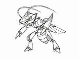 Genesect Fakemon Fossil sketch template
