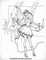 Coloring Barbie Pages Dancing Princesses Princes Girls Printable Template sketch template