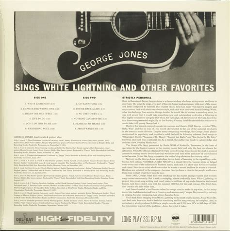 george jones lp george jones sings white lightning and other favorites
