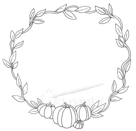 fall wreath coloring pages kit  paint  blog