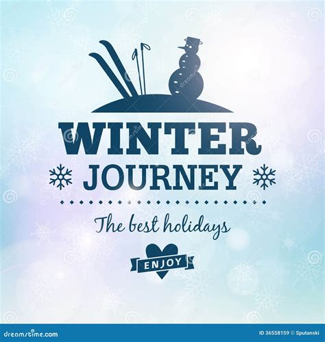 winter journey holidays poster stock vector illustration  party