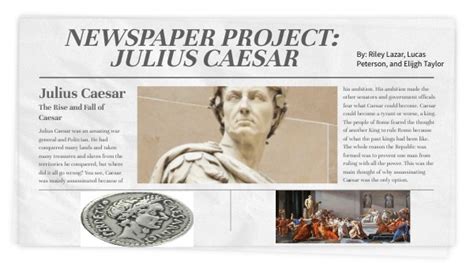 newspaper  julius caesar