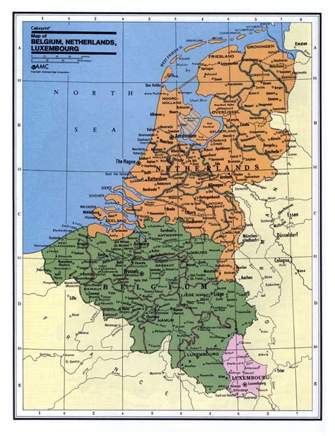 detailed political  administrative map  belgium netherlands  luxembourg belgium