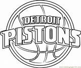 Pistons Detroit Coloring Pages Nba Color Coloringpages101 Getcolorings sketch template