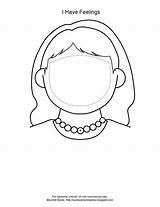 Emotions Face Coloring Feelings Pages Feeling Faces Blank Printable Color Printables Girl Sunbeam Colouring Kids Template Children Lesson Emotion Drawing sketch template