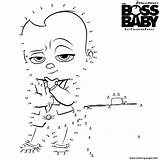 Connect Dots Baby Coloring Boss Pages Printable Print sketch template