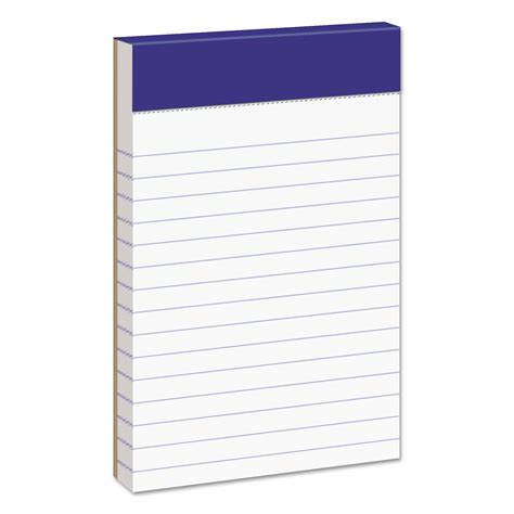 ampad perforated writing pads narrow rule  white    sheets