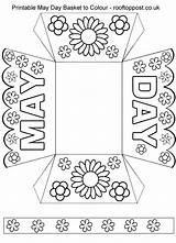 May Printable Basket Colour Printables Rooftop Post sketch template