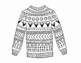 Sweater Coloring Wool Printed Coloringcrew sketch template