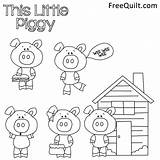 Piggy Rhyme Pigs Freequilt sketch template
