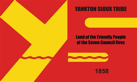 Cairns Column Examining The Flag Of The Yankton Sioux Tribe