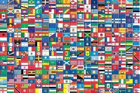 full page printable world flags