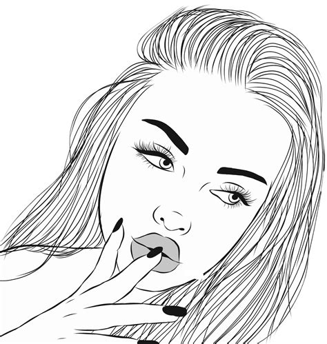 ideas  coloring tumblr girl coloring pages