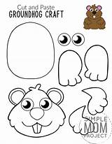 Groundhog Preschoolers Puppet Simplemomproject sketch template