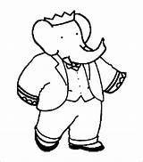 Babar Rei Elefante Coloriage Disegno Elefantes Pintar Clipartmag Tudodesenhos Stampa Colorare Gifgratis sketch template