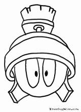 Marvin Martian Coloring Pages Printable Drawing Tunes Looney Svg Easy Draw El Print Outline Stencils Marciano Heart Template Clipart Large sketch template
