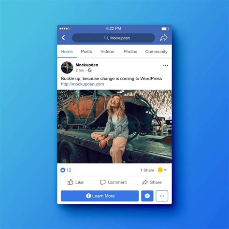 facebook ads mockup psd template mockup den