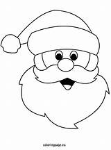 Santa Coloring Pages Face Clipartmag Template sketch template