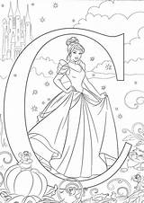 Cinderella Printable Tulamama Colouring Abc Princesses Enchanted sketch template