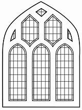 Stained Glass Coloring Window Pages Categories Printable sketch template