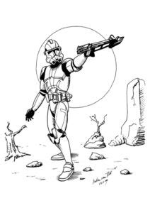 star wars stormtrooper robot coloring book  print