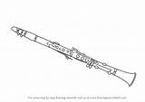 Clarinet Draw Step Drawing Instruments Musical Drawingtutorials101 sketch template