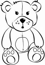 Bear Teddy Cartoon Clipart Stuffed Clip Drawing Coloring Svg Animal Line Book Bears Cliparts Transparent Outline Pages Christmas Colouring Drawings sketch template