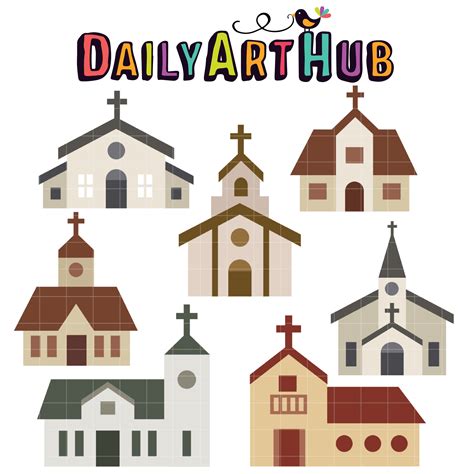 churches clip art set daily art hub  clip art everyday