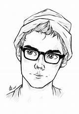 Drawing Drawings Boys Glasses Cute Anime Face Dylan Boy Sketch Guy Manga Cool Pencil Brien Draw Sketches Cartoon Man Character sketch template