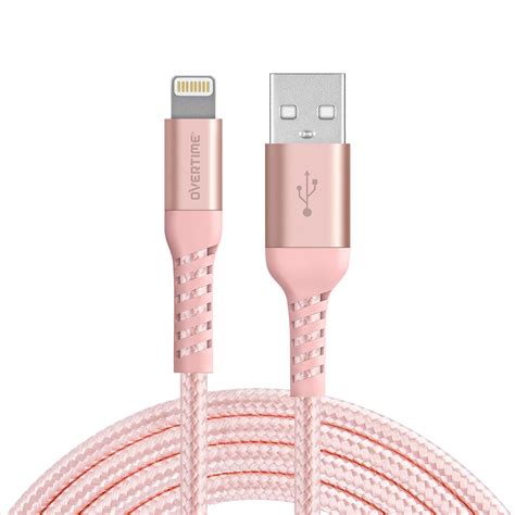 overtime iphone charger apple mfi certified lightning iphone charger cable ft nylon braided
