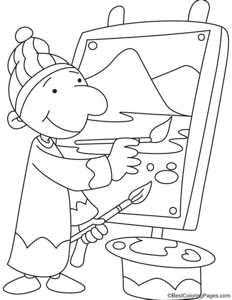 artist coloring page   artist coloring page  kids  coloring pages