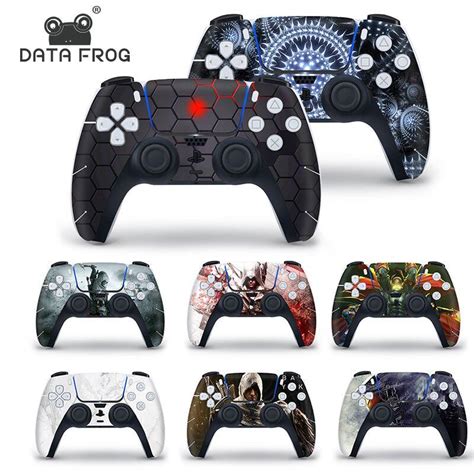 satin alin data frog camouflage skin sticker  ps gamepad joystick protective decal cover