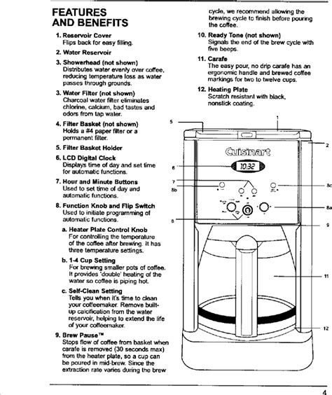 cuisinart coffee maker grinder manual