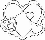 Glass Patterns Stained Valentines Valentine Heart Holiday Coloring Hearts Pattern sketch template